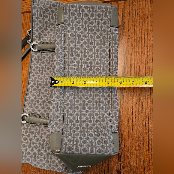 Coach Gray Madison East West Leather Trim Tote Bag w/ "C" - Picture 11 of 13